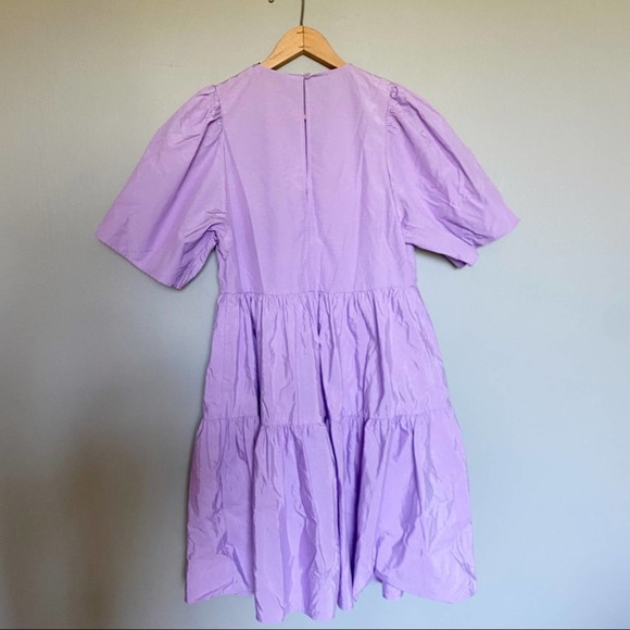 & Other Stories Purple Floral Mini Dress - Picture 6 of 6